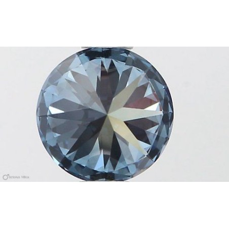 Diament laboratoryjny o barwie fantazyjnej szlif okrągły, 0.6ct, IF, Fancy Vivid Blue, IGI LG564379276