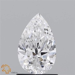 Diament szlif gruszkowy, 1ct, SI2, E, GIA 6422797748
