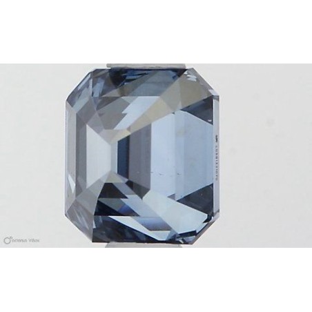Diament laboratoryjny o barwie fantazyjnej szlif szmaragdowy, 0.61ct, VVS2, Fancy Vivid Blue, IGI LG581331070