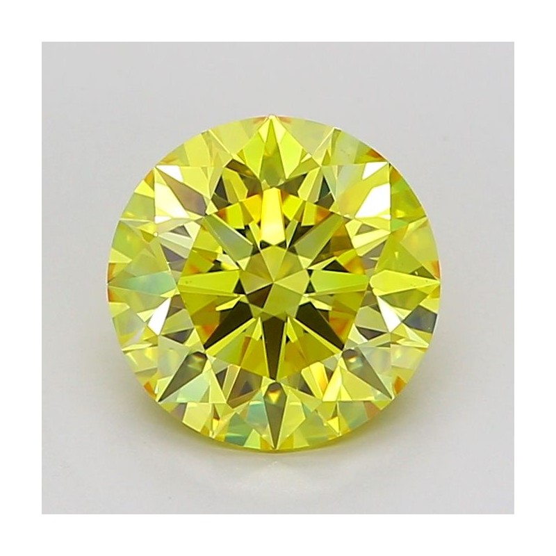 Diament laboratoryjny o barwie fantazyjnej szlif okrągły, 2.09ct, VVS2, Fancy Vivid Yellow, IGI LG735564137