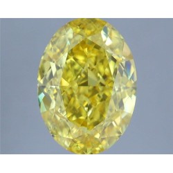 Diament laboratoryjny o barwie fantazyjnej szlif owalny, 2.01ct, VVS2, Fancy Vivid Yellow, IGI LG717560269