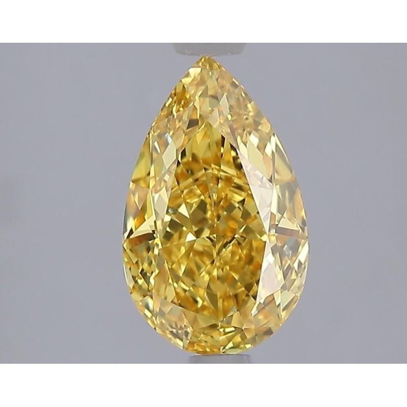 Diament laboratoryjny o barwie fantazyjnej szlif gruszkowy, 2.07ct, VVS2, Fancy Vivid Yellow, IGI LG692564226