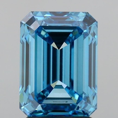 Diament laboratoryjny o barwie fantazyjnej szlif szmaragdowy, 2.51ct, VVS2, Fancy Vivid Blue, IGI LG717574444