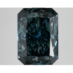 Diament laboratoryjny o barwie fantazyjnej radiant, 2.85ct, VVS2, Fancy Deep Green Blue, IGI LG662488639