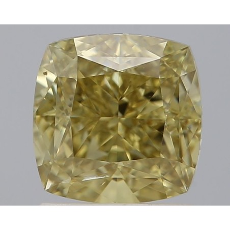 Diament o barwie fantazyjnej szlif poduszkowy brylantowy, 1.5ct, SI2, Fancy Brownish Greenish Yellow, GIA 6495351110
