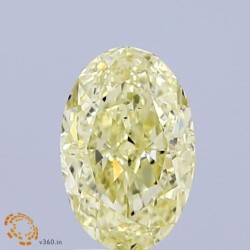 Diament o barwie fantazyjnej szlif owalny, 1.03ct, SI1, Fancy Light Yellow, GIA 6522954892