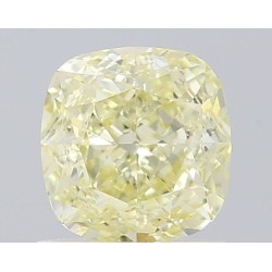Diament o barwie fantazyjnej szlif poduszkowy brylantowy, 0.92ct, VS2, Fancy Light Yellow, GIA 2527339558