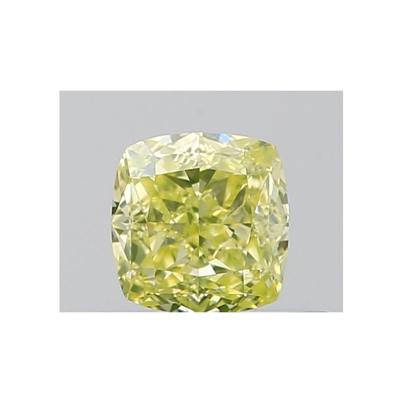 Diament o barwie fantazyjnej szlif poduszkowy brylantowy, 0.41ct, VS2, Fancy Greenish Yellow, GIA 5513601100
