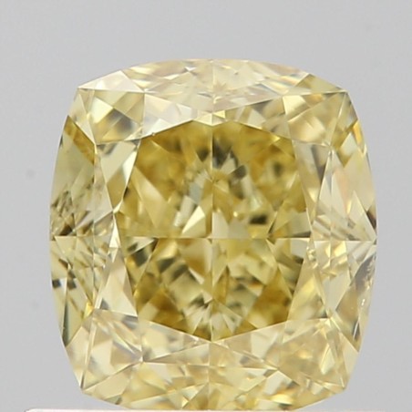Diament o barwie fantazyjnej szlif poduszkowy brylantowy, 1ct, SI2, Fancy Brownish Greenish Yellow, GIA 2476879807