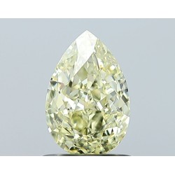 Diament o barwie fantazyjnej szlif gruszkowy, 1.01ct, SI2, Fancy Yellow, GIA 5536838570