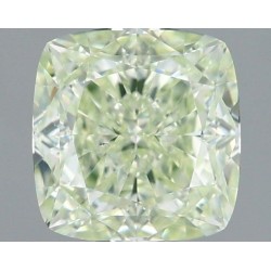 Diament o barwie fantazyjnej szlif poduszkowy brylantowy, 1.61ct, VS2, Fancy Light Yellow Green, GIA 1537029425