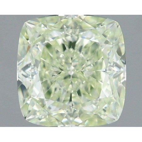 Diament o barwie fantazyjnej szlif poduszkowy brylantowy, 1.61ct, VS2, Fancy Light Yellow Green, GIA 1537029425