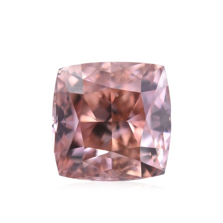 Diament o barwie fantazyjnej szlif poduszkowy brylantowy, 0.5ct, VS2, Fancy Deep Brownish Orangey Pink, GIA 1168201010