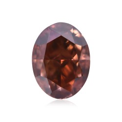 Diament o barwie fantazyjnej szlif owalny, 0.31ct, VVS2, Fancy Deep Orangey Pink, GIA 1178900034