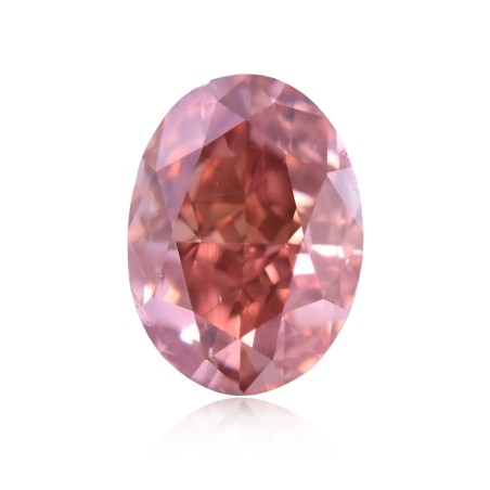 Diament o barwie fantazyjnej szlif owalny, 0.4ct, SI1, Fancy Deep Orangey Pink, GIA 6175898575