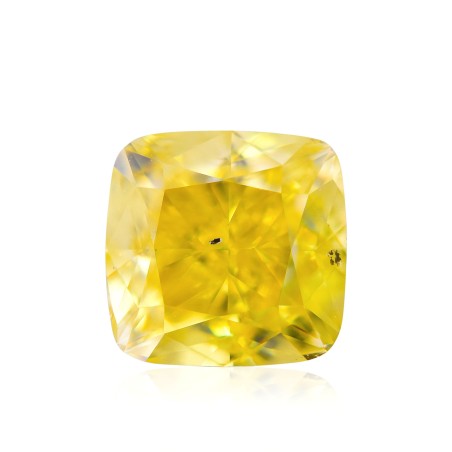 Diament o barwie fantazyjnej szlif poduszkowy brylantowy, 0.9ct, SI2, Fancy Vivid  Yellow, GIA 6202498264