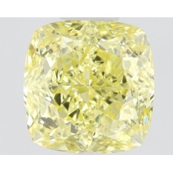 Diament o barwie fantazyjnej szlif poduszkowy brylantowy, 0.45ct, VS1, Fancy Intense Yellow, GIA 5231291899