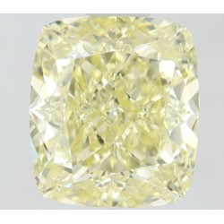 Diament o barwie fantazyjnej szlif poduszkowy brylantowy, 0.8ct, VVS1, Fancy Yellow, GIA 1509193791