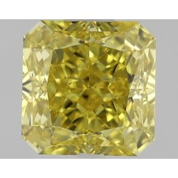 Diament o barwie fantazyjnej szlif radiant kwadratowy, 0.6ct, VS1, Fancy Vivid Yellow, GIA 2239423959