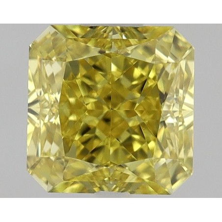 Diament o barwie fantazyjnej szlif radiant kwadratowy, 0.6ct, VS1, Fancy Vivid Yellow, GIA 2239423959