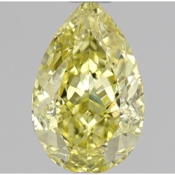 Diament o barwie fantazyjnej szlif gruszkowy, 0.6ct, SI1, Fancy Intense Yellow, GIA 2235423988