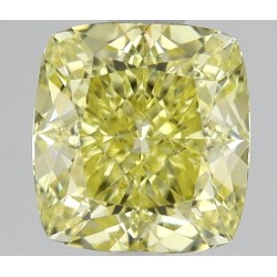 Diament o barwie fantazyjnej szlif poduszkowy brylantowy, 0.81ct, VVS1, Fancy Yellow, GIA 6505081480