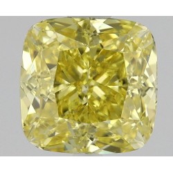 Diament o barwie fantazyjnej szlif poduszkowy brylantowy, 1ct, VS2, Fancy Intense Yellow, GIA 2239424009