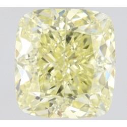 Diament o barwie fantazyjnej szlif poduszkowy brylantowy, 1ct, VS2, Fancy Yellow, GIA 5506118955