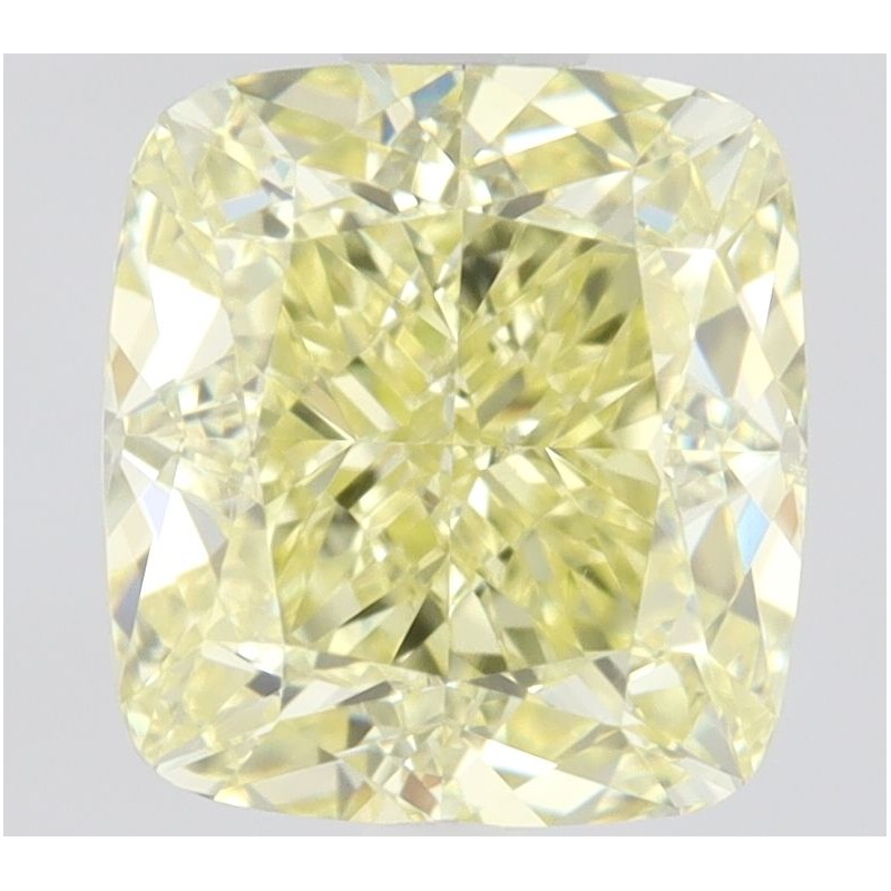 Diament o barwie fantazyjnej szlif poduszkowy brylantowy, 1ct, VS2, Fancy Yellow, GIA 5506118955