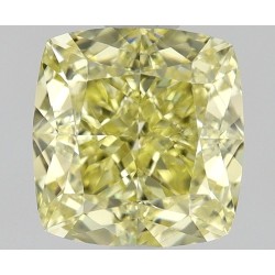 Diament o barwie fantazyjnej szlif poduszkowy brylantowy, 0.8ct, VVS1, Fancy Intense Yellow, GIA 6502193804