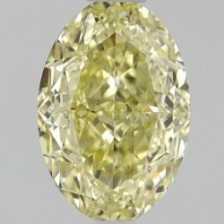 Diament o barwie fantazyjnej szlif owalny, 0.66ct, VVS1, Fancy Yellow, GIA 2507193835