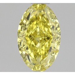 Diament o barwie fantazyjnej szlif owalny, 0.45ct, VS2, Fancy Vivid Yellow, GIA 2231423934