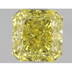 Diament o barwie fantazyjnej szlif radiant kwadratowy, 0.5ct, VS2, Fancy Vivid Yellow, GIA 5234423717