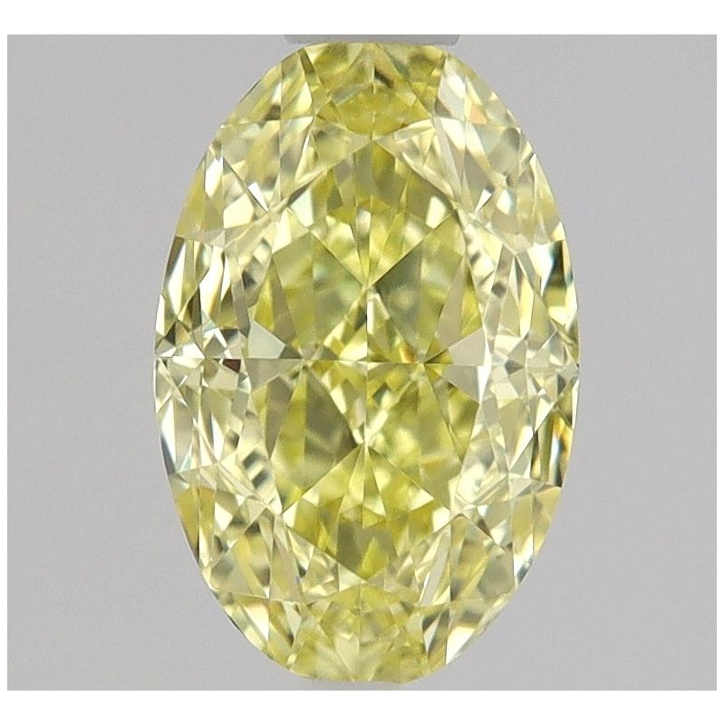 Diament o barwie fantazyjnej szlif owalny, 0.6ct, VVS2, Fancy Intense Yellow, GIA 5234423930