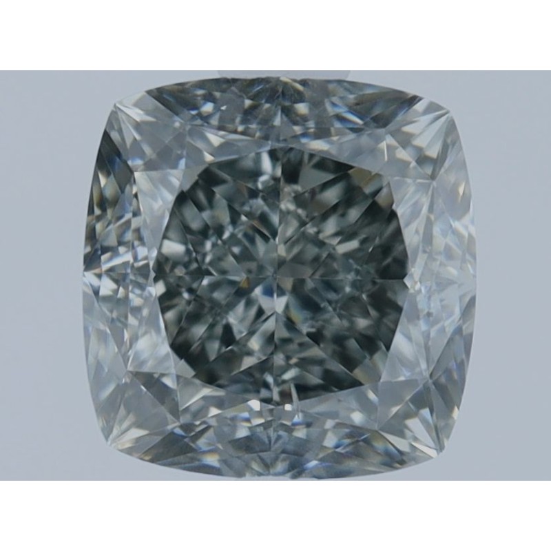 Diament o barwie fantazyjnej szlif poduszkowy brylantowy, 1.01ct, SI1, Fancy Dark Blueish Gray, GIA 2239381761