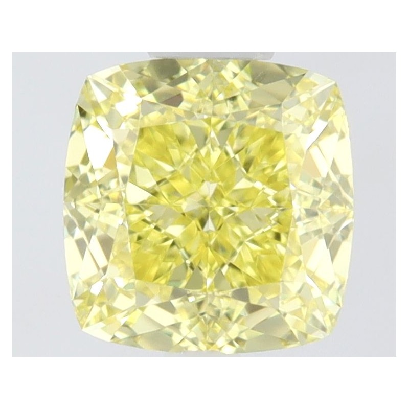 Diament o barwie fantazyjnej szlif poduszkowy brylantowy, 0.52ct, VVS1, Fancy Intense Yellow, GIA 2498978855