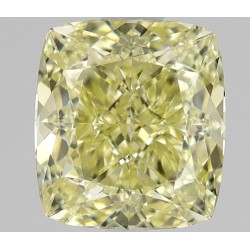 Diament o barwie fantazyjnej szlif poduszkowy brylantowy, 1ct, VS1, Fancy Yellow, GIA 7506193811
