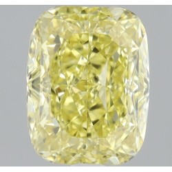Diament o barwie fantazyjnej szlif poduszkowy brylantowy, 0.58ct, VVS2, Fancy Intense Yellow, GIA 5513378323