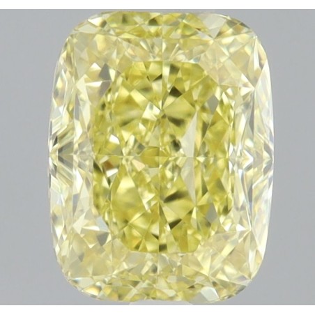 Diament o barwie fantazyjnej szlif poduszkowy brylantowy, 0.58ct, VVS2, Fancy Intense Yellow, GIA 5513378323