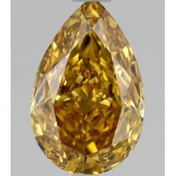 Diament o barwie fantazyjnej szlif gruszkowy, 0.88ct, VS1, Fancy Vivid Orange Yellow, GIA 2235370873