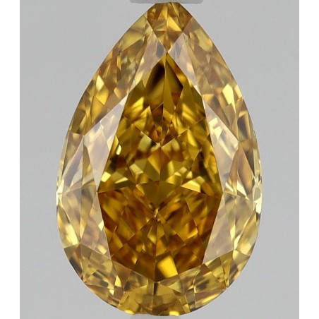 Diament o barwie fantazyjnej szlif gruszkowy, 0.88ct, VS1, Fancy Vivid Orange Yellow, GIA 2235370873