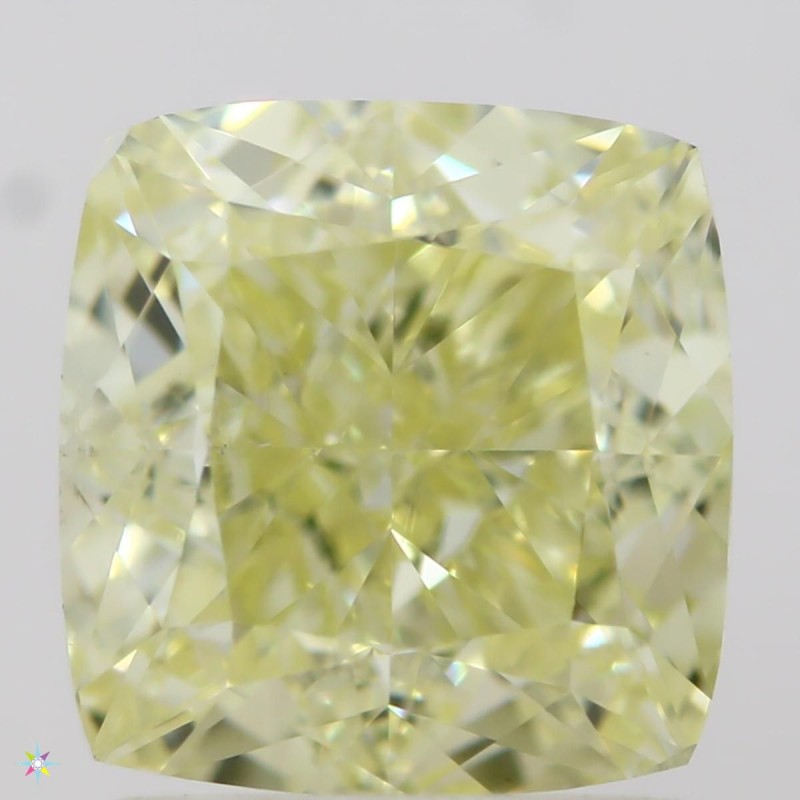 Diament o barwie fantazyjnej szlif poduszkowy brylantowy, 1.82ct, VS2, Fancy Light  Yellow, GIA 2257921969