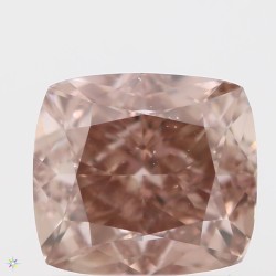 Diament o barwie fantazyjnej szlif poduszkowy modyfikowany, 0.73ct, VS2, Fancy Brownish Orangey Pink, GIA 2225264210