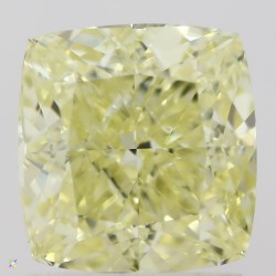 Diament o barwie fantazyjnej szlif poduszkowy brylantowy, 1.51ct, VVS2, Fancy Light Yellow, GIA 2257922242