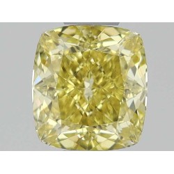 Diament o barwie fantazyjnej szlif poduszkowy brylantowy, 0.57ct, VS1, Fancy Intense Yellow, GIA 1525879630