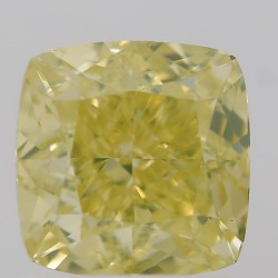 Diament o barwie fantazyjnej szlif poduszkowy brylantowy, 1.01ct, VS1, Fancy Yellow, GIA 2326428565