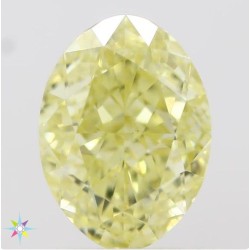 Diament o barwie fantazyjnej szlif owalny, 1.04ct, SI1, Fancy Intense  Yellow, GIA 2206769782