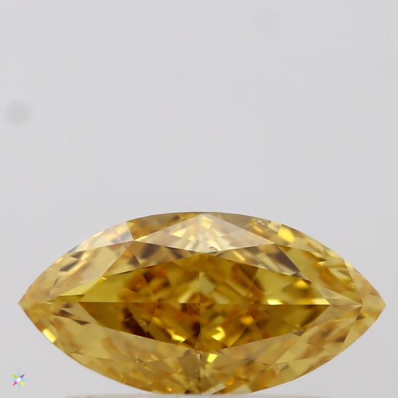 Diament o barwie fantazyjnej markiza, 0.45ct, VS2, Fancy Intense Orange Yellow, GIA 1182414632