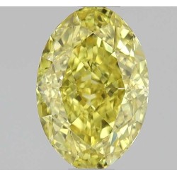 Diament o barwie fantazyjnej szlif owalny, 0.5ct, VVS2, Fancy Vivid Yellow, GIA 7526879582