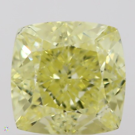 Diament o barwie fantazyjnej szlif poduszkowy modyfikowany, 0.9ct, VVS1, Fancy  Yellow, GIA 1259677545